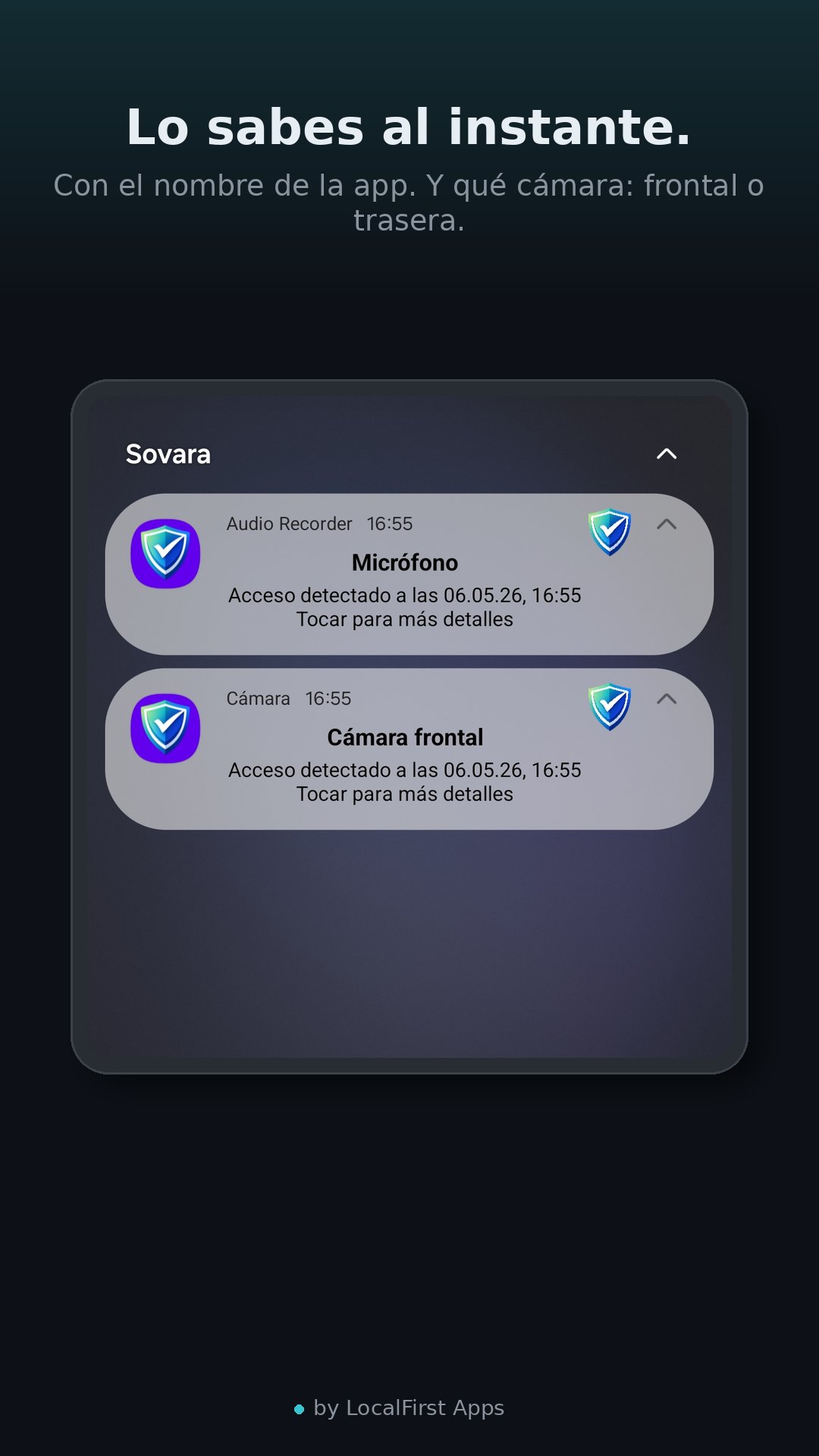 Sovara — historial de accesos
